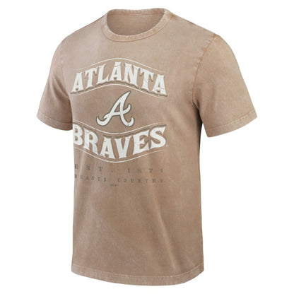 Atlanta Braves Darius Rucker Collection Sun Faded T-Shirt - Tan