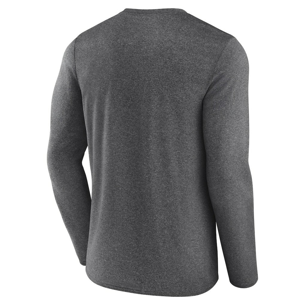 Las Vegas Raiders Fundamentals Long Sleeve T-Shirt - Heather Charcoal sale
