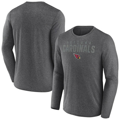 Arizona Cardinals Blackout Long Sleeve T-Shirt - Heather Charcoal for sale