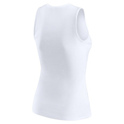 New Orleans Saints WEAR by Erin Andrews Women's Ribbed Graphic Tank Top - White on sale