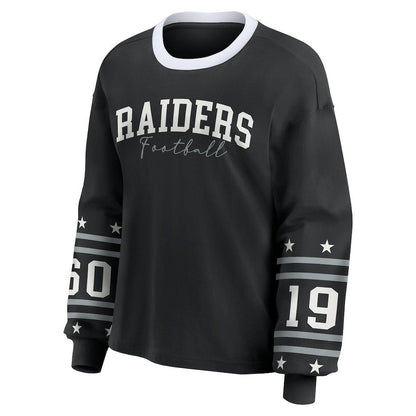 Las Vegas Raiders WEAR by Erin Andrews Women's Sport Long-Sleeve T-Shirt - Black outlet