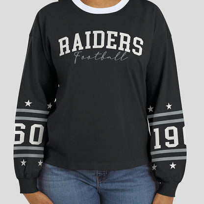 Las Vegas Raiders WEAR by Erin Andrews Women's Sport Long-Sleeve T-Shirt - Black outlet