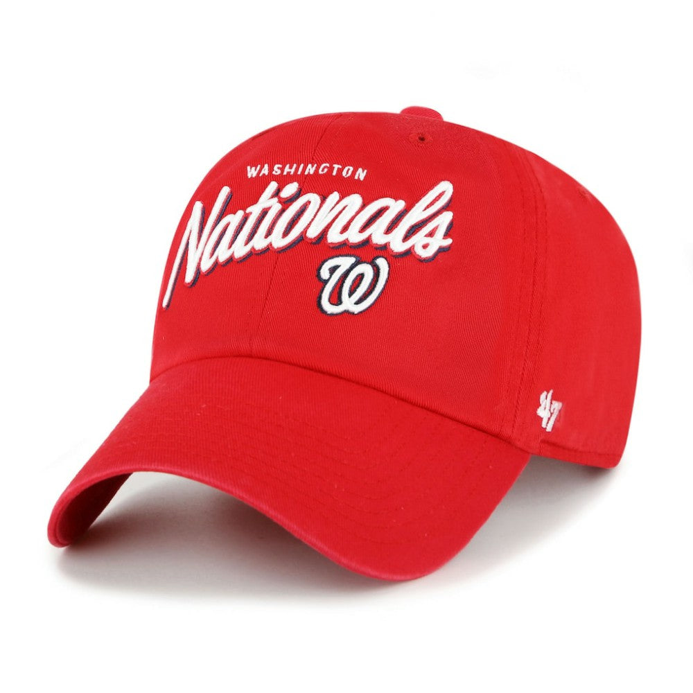 Washington Nationals Women's Ariana Clean Up Adjustable Hat - Red | 47 brand