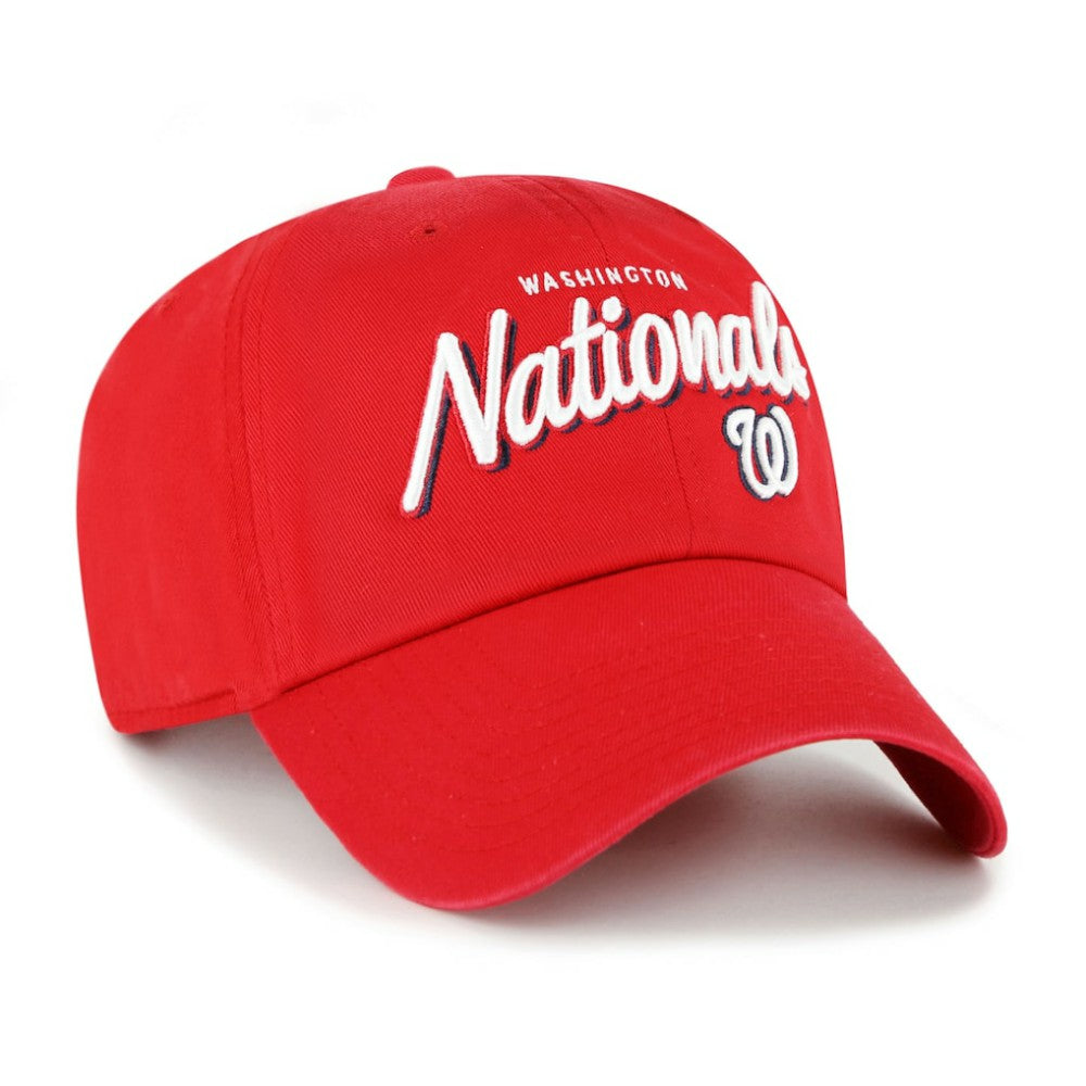 Washington Nationals Women's Ariana Clean Up Adjustable Hat - Red | 47 brand