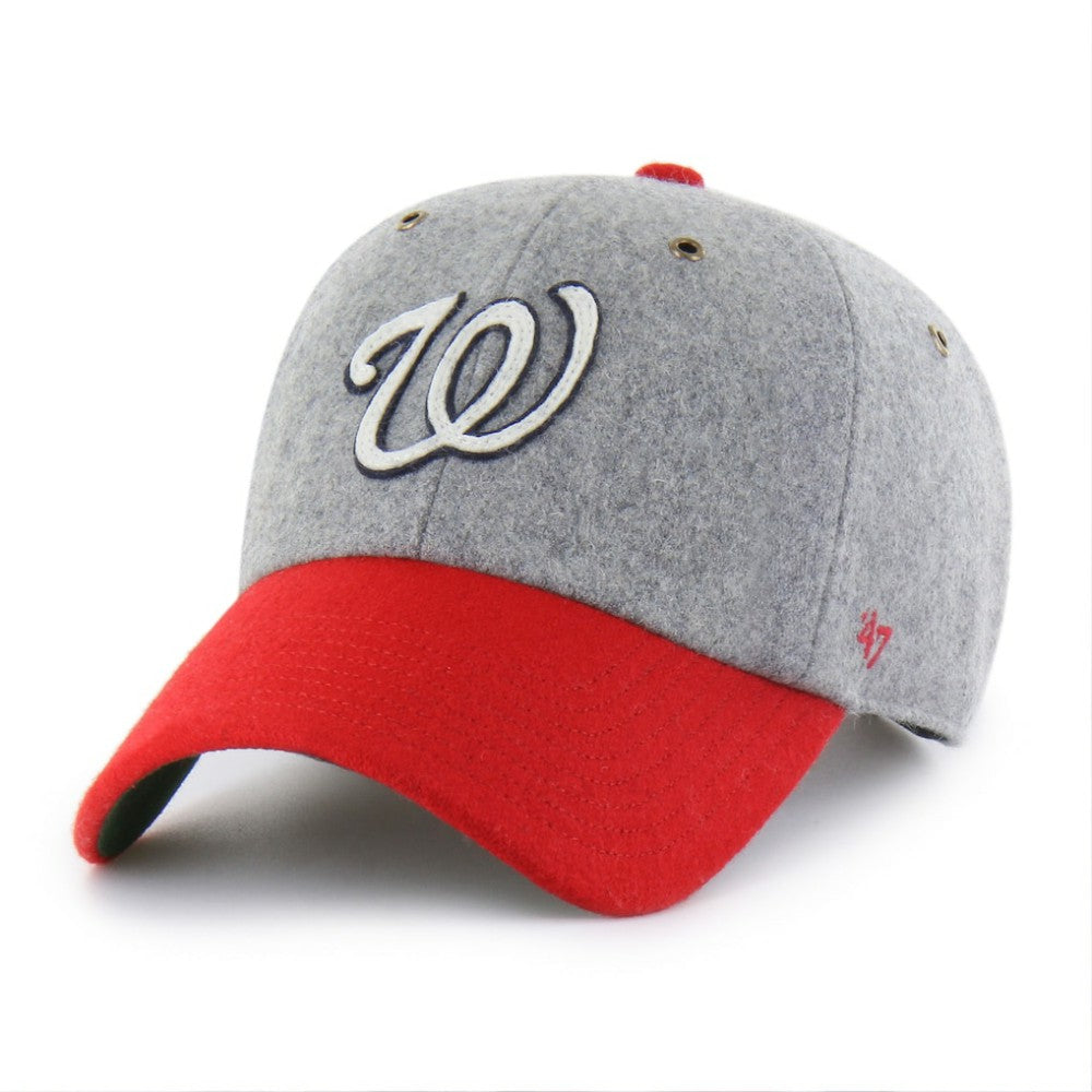 Washington Nationals Golden Age Wool Clean Up Adjustable Hat - Gray | 47 brand