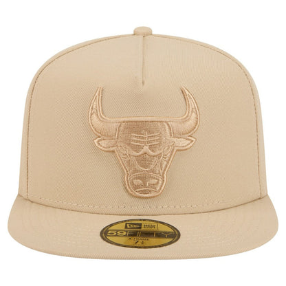 Chicago Bulls Color Pack A-Frame 59FIFTY Fitted Hat - Khaki | New Era sale