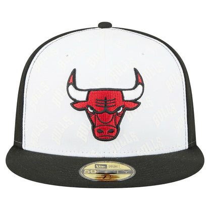 Chicago Bulls Repeat 59Fifty Fitted Hat - White/Black | New Era shop