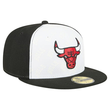 Chicago Bulls Repeat 59Fifty Fitted Hat - White/Black | New Era shop