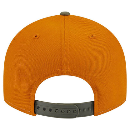 Chicago Bulls Two-Tone Color Pack Split Panel 9FIFTY Adjustable Hat - Olive/Burnt Orange | New Era sale