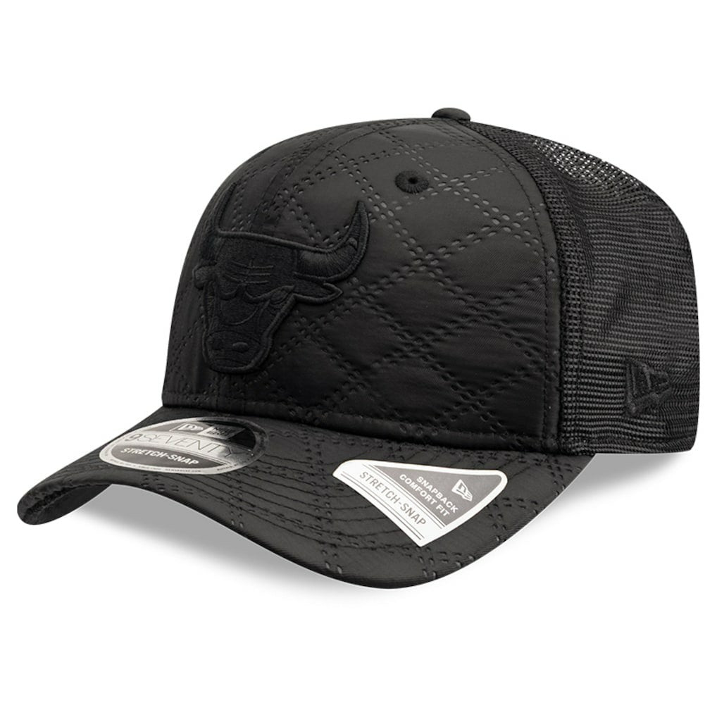 Chicago Bulls Quilted 9SEVENTY Trucker Adjustable Hat - Black | New Era on sale