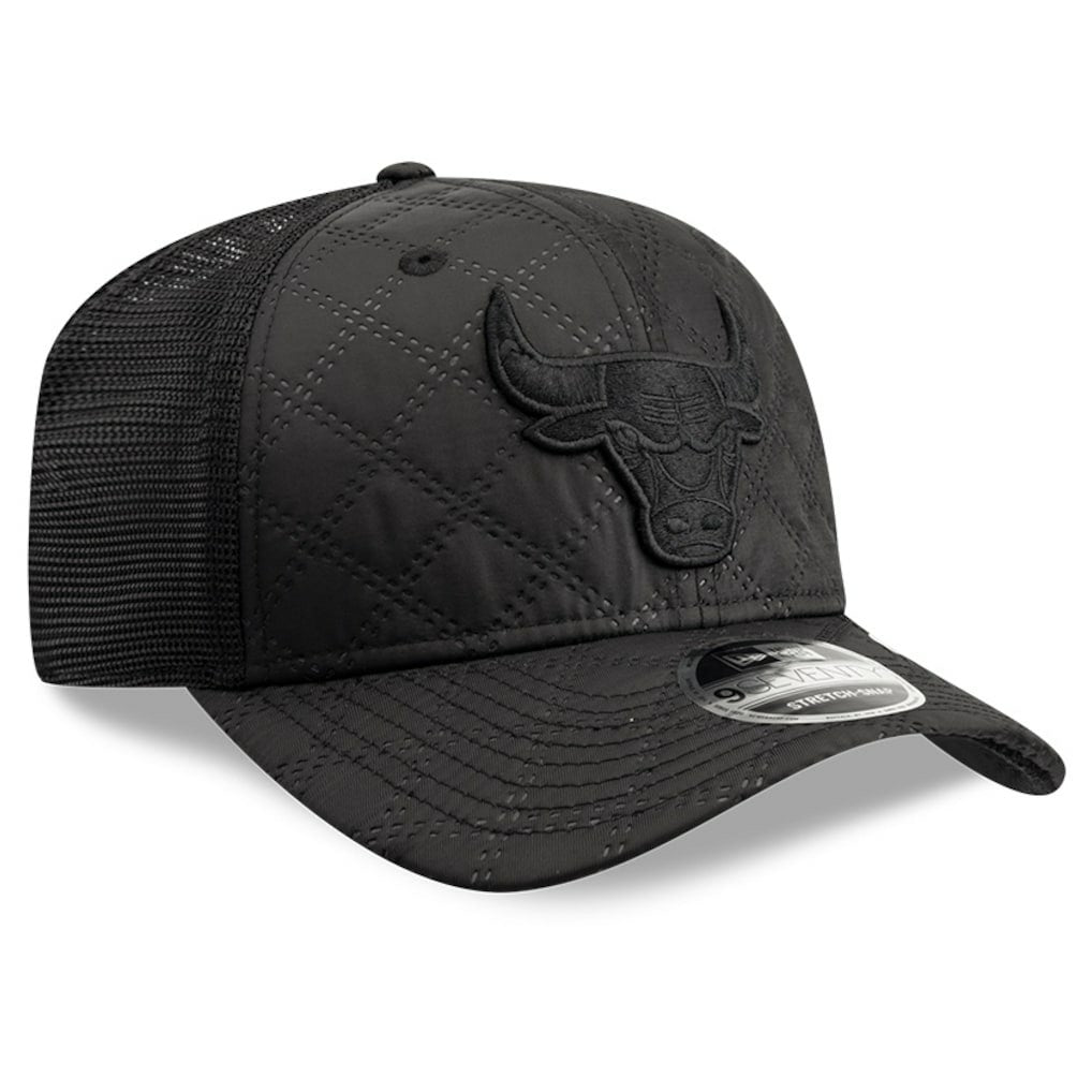 Chicago Bulls Quilted 9SEVENTY Trucker Adjustable Hat - Black | New Era on sale