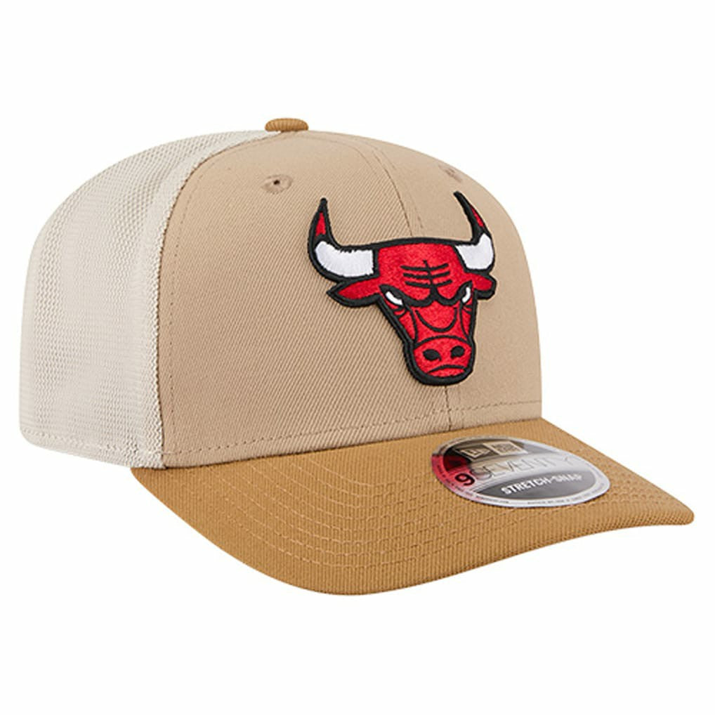 Chicago Bulls Two-Tone 9SEVENTY Adjustable Trucker Hat - Tan/Light Brown | New Era online