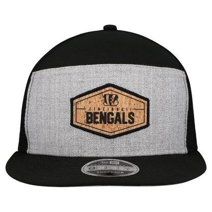 Cincinnati Bengals New Era Cork Split Panel 9FIFTY Trucker Snapback Hat - Gray/Black discount