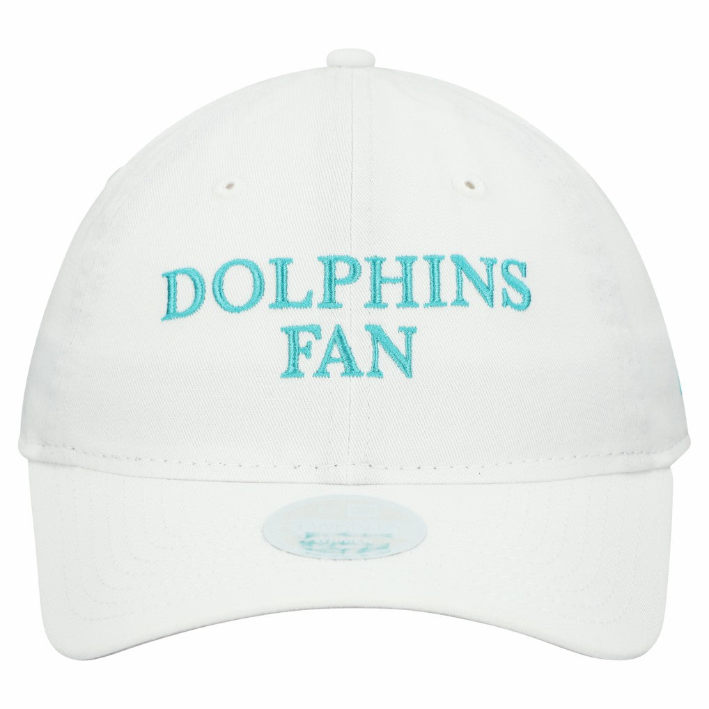 Miami Dolphins New Era Women's Team Fan 9TWENTY Adjustable Hat - White for sale