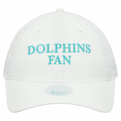 Miami Dolphins New Era Women's Team Fan 9TWENTY Adjustable Hat - White for sale