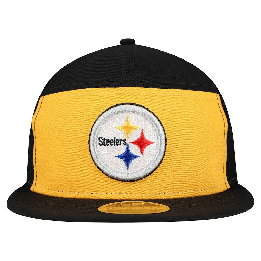 Pittsburgh Steelers New Era Outdoor Split Panel 9FIFTY Snapback Hat - Gold/Black for sale
