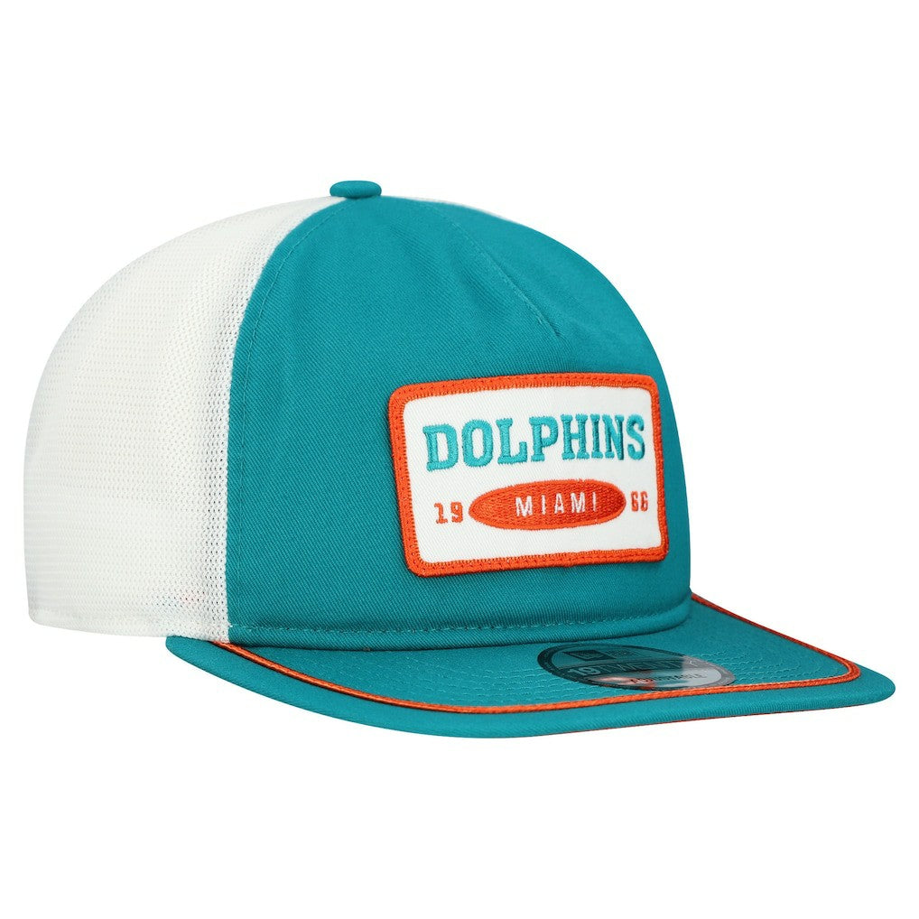 Miami Dolphins New Era Patch 19TWENTY Adjustable Hat - Aqua/White online