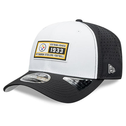 Pittsburgh Steelers New Era Established Patch 9SEVENTY Adjustable Hat - White/Black outlet