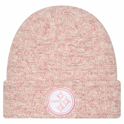 Pittsburgh Steelers New Era Women's Metallic Cuffed Knit Hat - Pink online