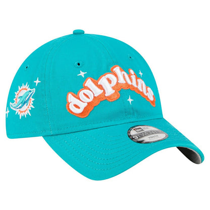 Miami Dolphins New Era Girls Youth Cheer 9TWENTY Adjustable Hat - Aqua online