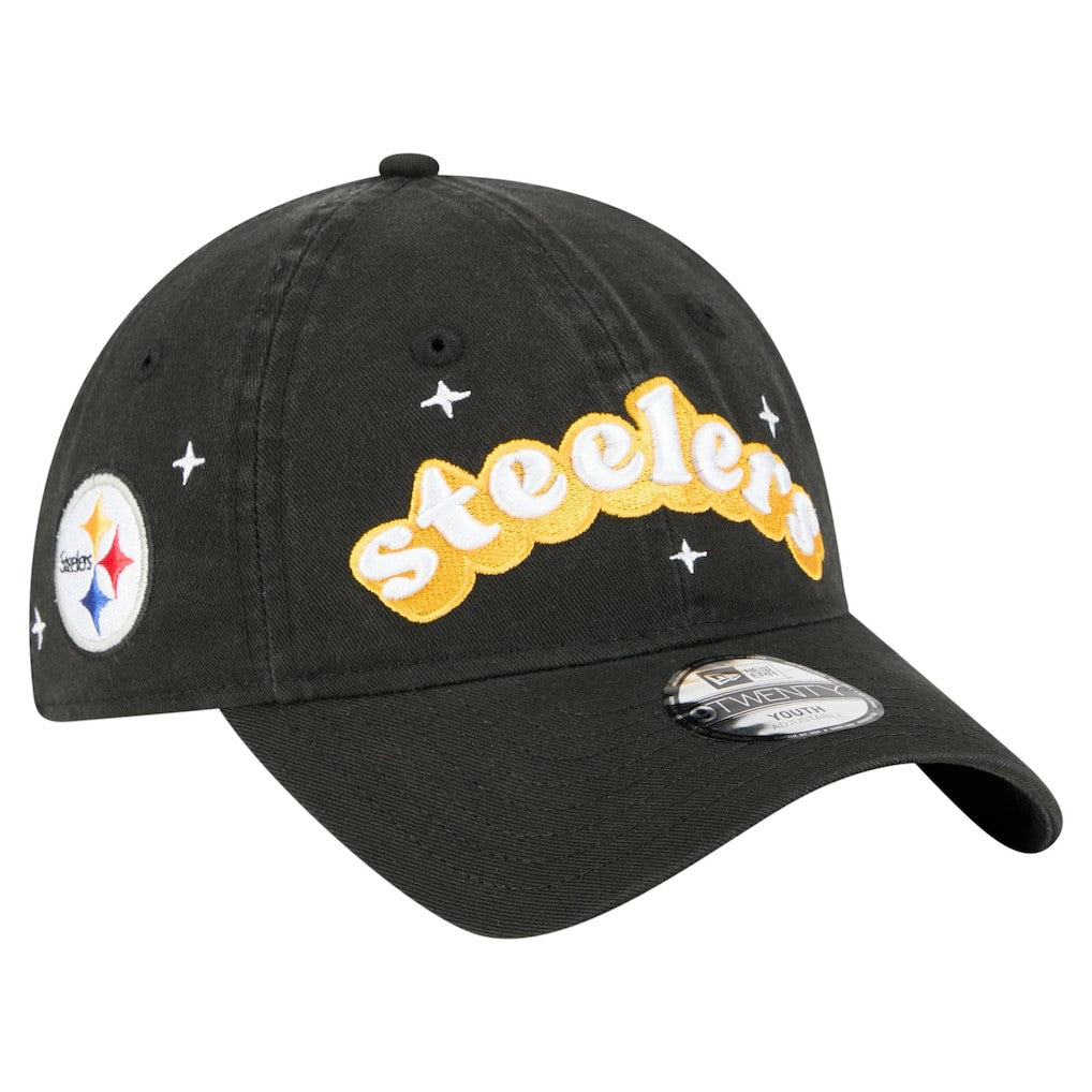 Pittsburgh Steelers New Era Girls Youth Cheer 9TWENTY Adjustable Hat - Black online
