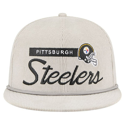 Pittsburgh Steelers New Era Cord Rope Corduroy 9FIFTY Snapback Hat - Gray cheap