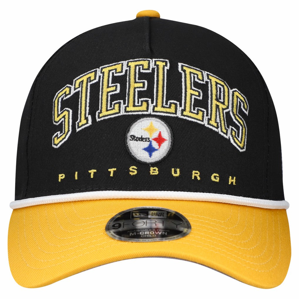 Pittsburgh Steelers New Era Preschool Arch COOLERA 9FORTY A-Frame M-Crown Adjustable Hat - Black/Gold online