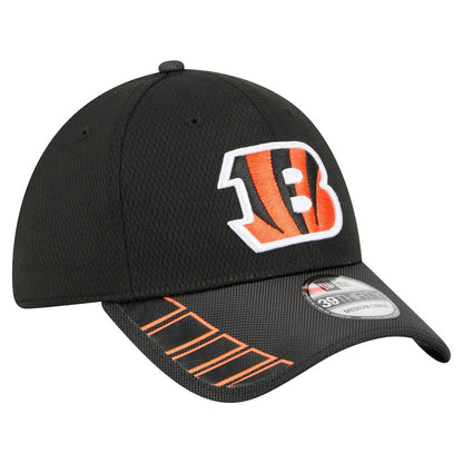 Cincinnati Bengals New Era Visor Hit 39THIRTY Flex Hat - Black sale