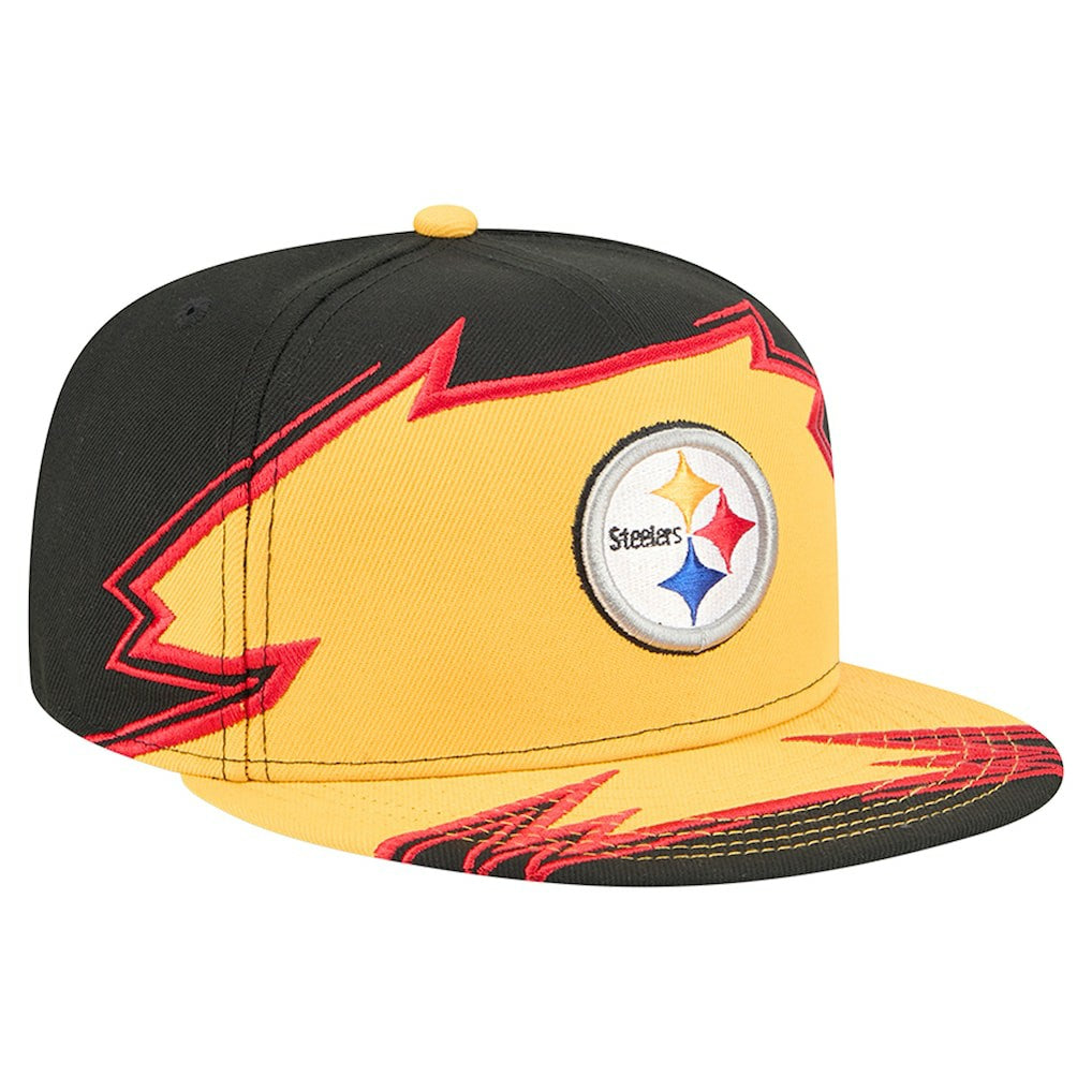 Pittsburgh Steelers New Era Break 59FIFTY Fitted Hat - Black/Gold outlet