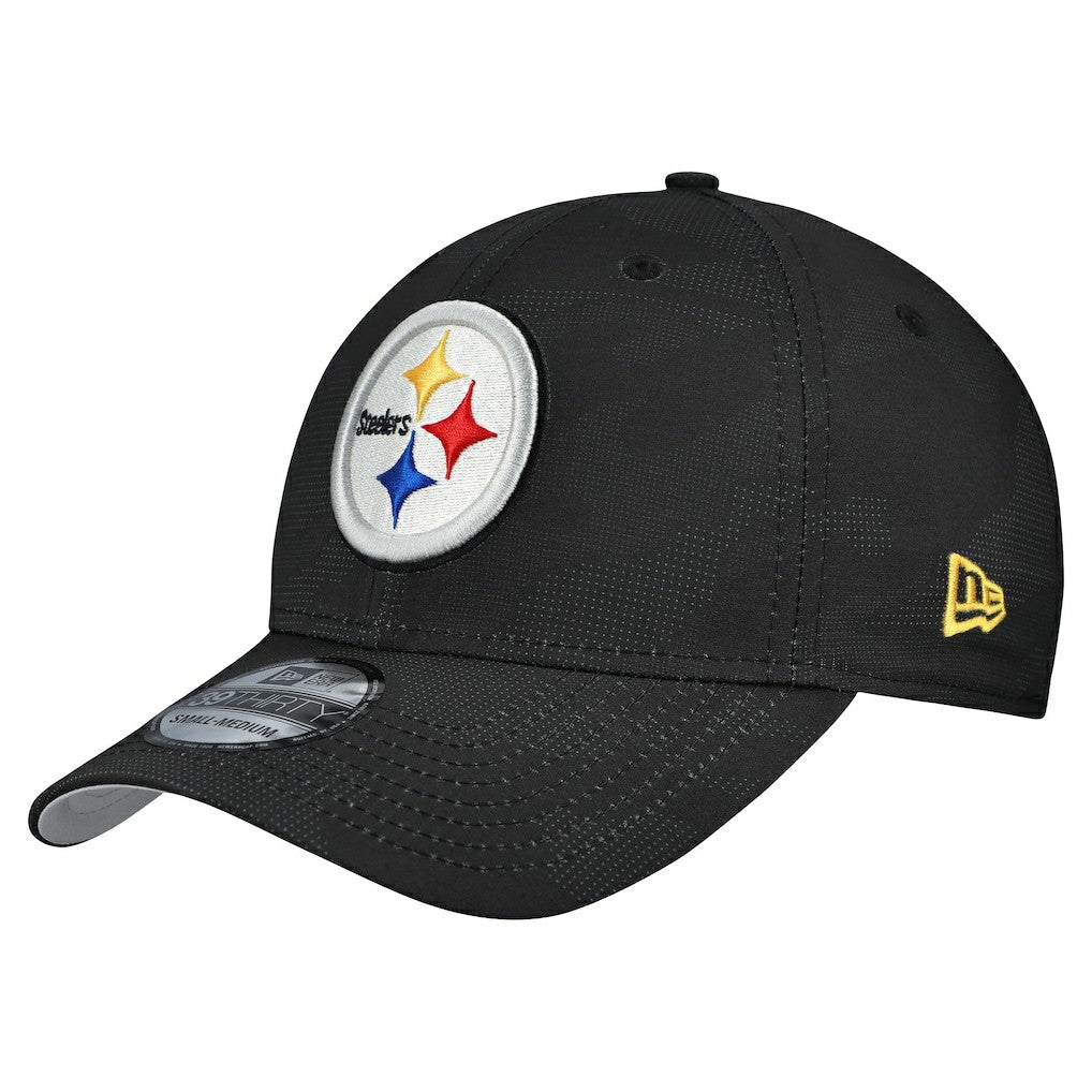 Pittsburgh Steelers New Era Tonal Camo 39THIRTY Stretch Fit Hat - Black on sale