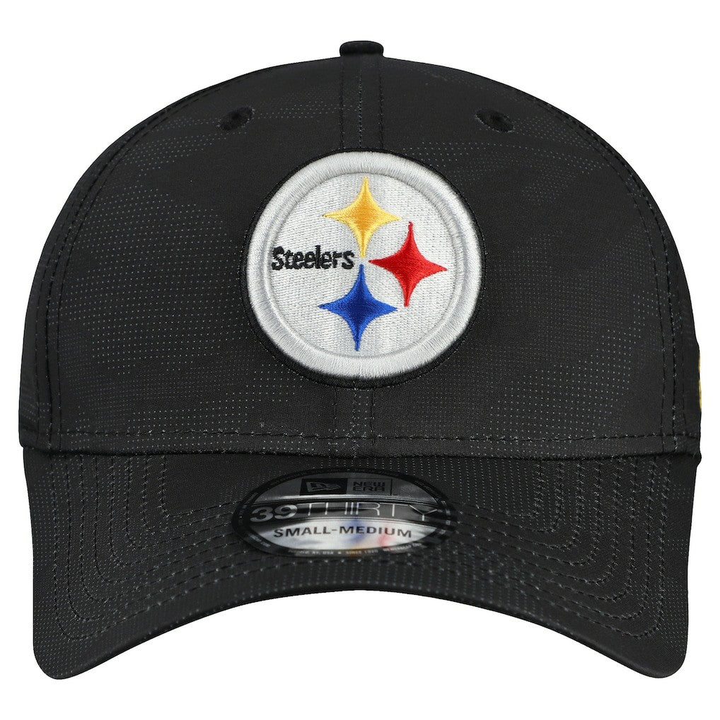 Pittsburgh Steelers New Era Tonal Camo 39THIRTY Stretch Fit Hat - Black on sale