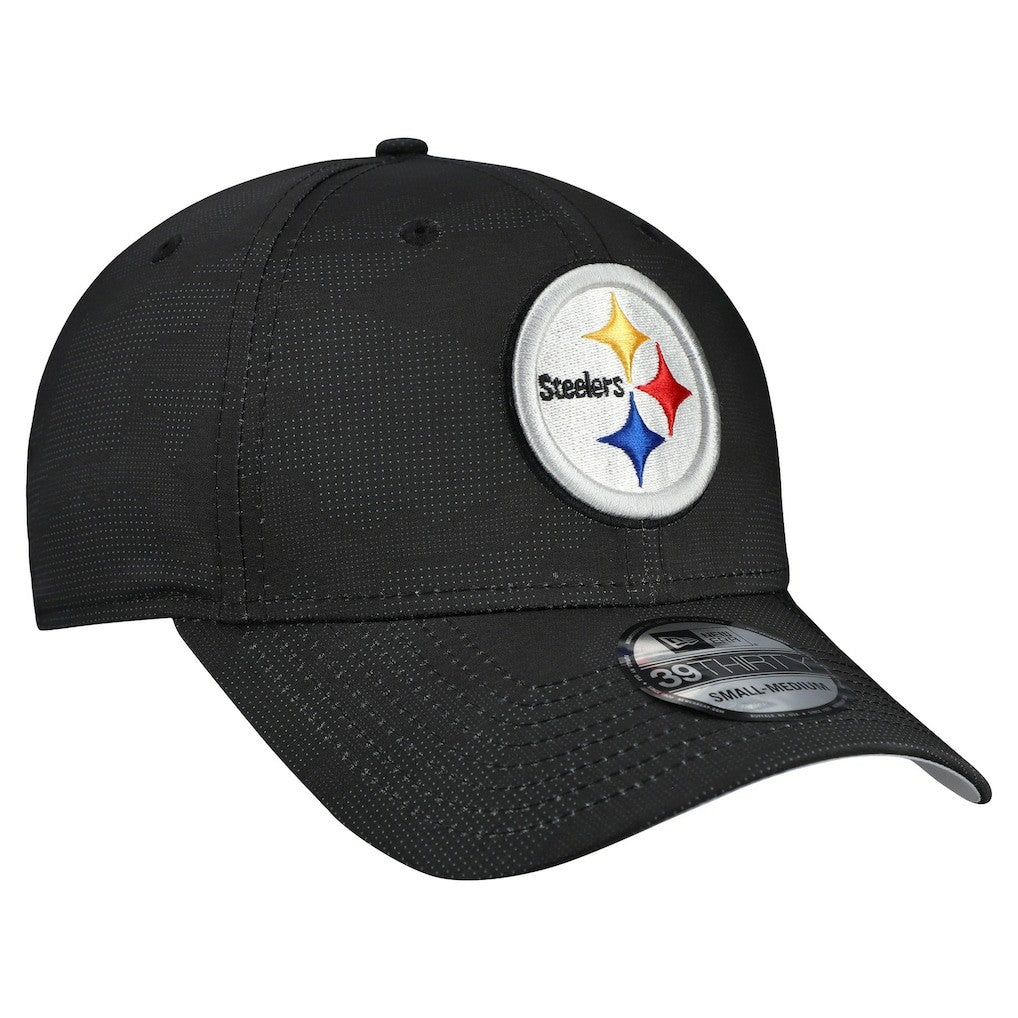 Pittsburgh Steelers New Era Tonal Camo 39THIRTY Stretch Fit Hat - Black on sale
