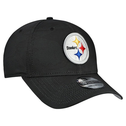 Pittsburgh Steelers New Era Tonal Camo 39THIRTY Stretch Fit Hat - Black on sale