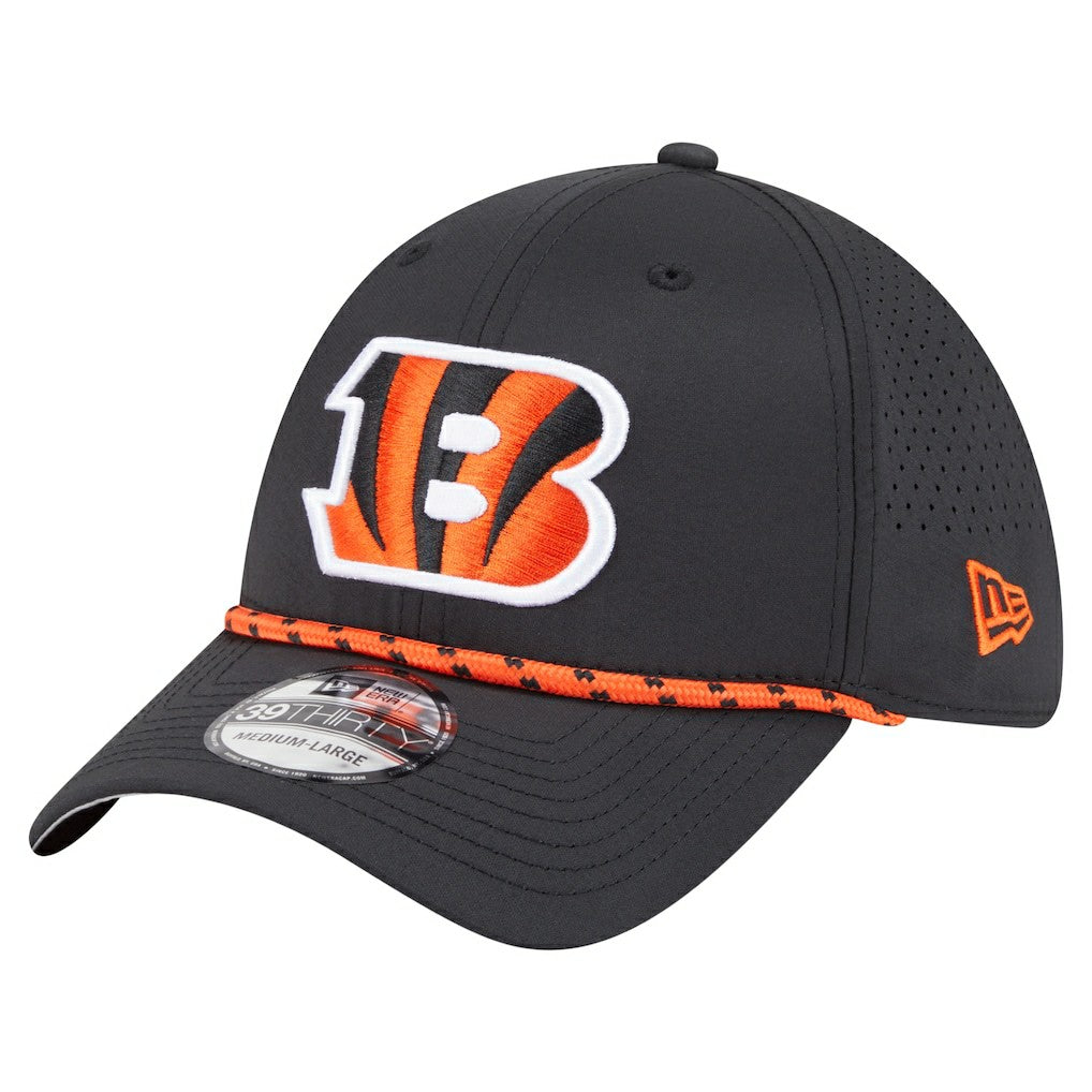 Cincinnati Bengals New Era Perforated 39THIRTY Flex Hat - Black sale