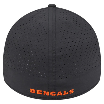 Cincinnati Bengals New Era Perforated 39THIRTY Flex Hat - Black sale