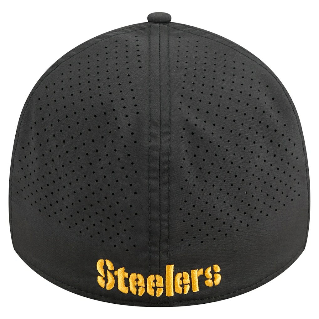 Pittsburgh Steelers New Era Perforated 39THIRTY Flex Hat - Black on sale