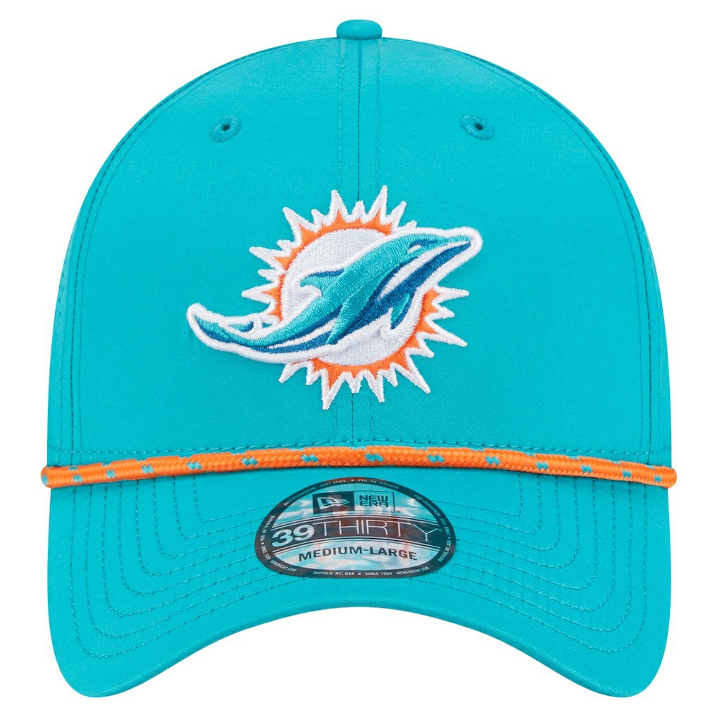 Miami Dolphins New Era Perforated 39THIRTY Flex Hat - Aqua sale