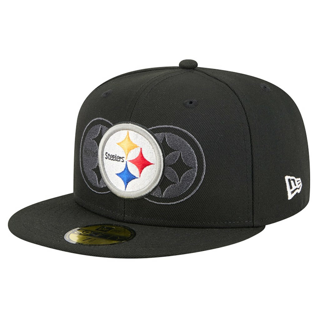 Pittsburgh Steelers New Era Tri-Hit 59FIFTY Fitted Hat - Black sale