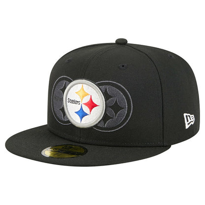 Pittsburgh Steelers New Era Tri-Hit 59FIFTY Fitted Hat - Black sale