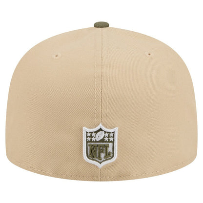 Miami Dolphins New Era Color Pack A-Frame 59FIFTY Fitted Hat - Beige/Olive sale