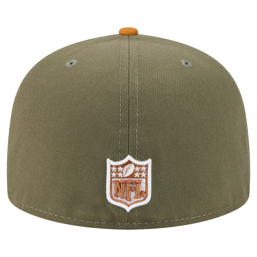 Pittsburgh Steelers New Era Color Pack A-Frame 59FIFTY Fitted Hat - Olive/Brown discount