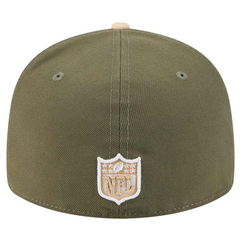 Buffalo Bills New Era Two-Tone Color Pack Split Panel 59FIFTY Fitted Hat - Light Beige/Olive for sale