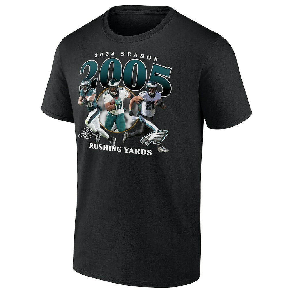 Saquon Barkley Philadelphia Eagles 2000 Yards T-Shirt - Black on sale