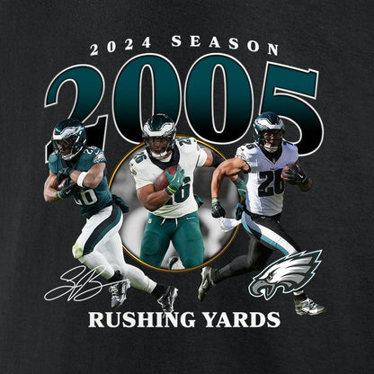 Saquon Barkley Philadelphia Eagles 2000 Yards T-Shirt - Black on sale