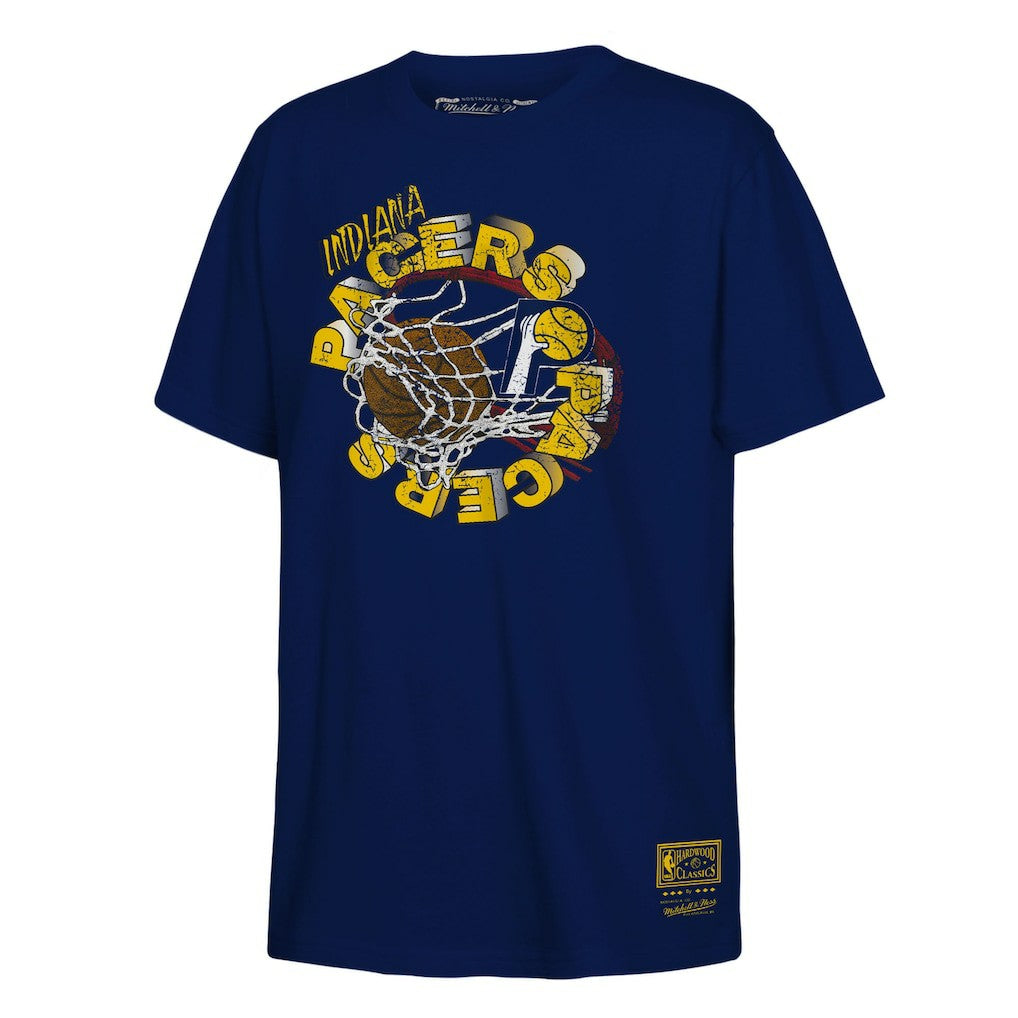 Indiana Pacers Youth Retro '90s Poster T-Shirt - Navy | Mitchell & Ness shop