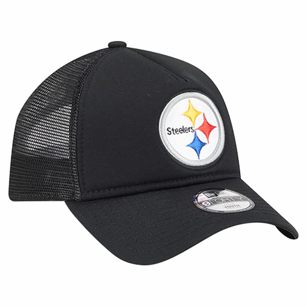 Pittsburgh Steelers New Era Preschool Main A-Frame 9FORTY Adjustable Hat - Black discount