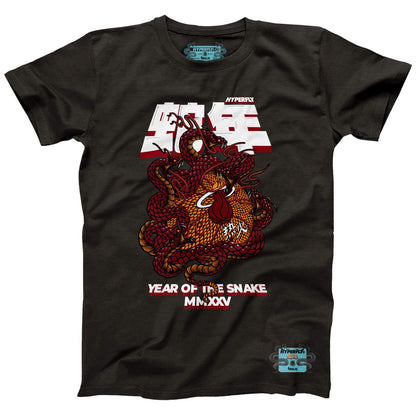 Miami Heat NBALab x Hyperfly Unisex Year of the Snake Lunar New Year Collection T-Shirt - Heather Black on sale