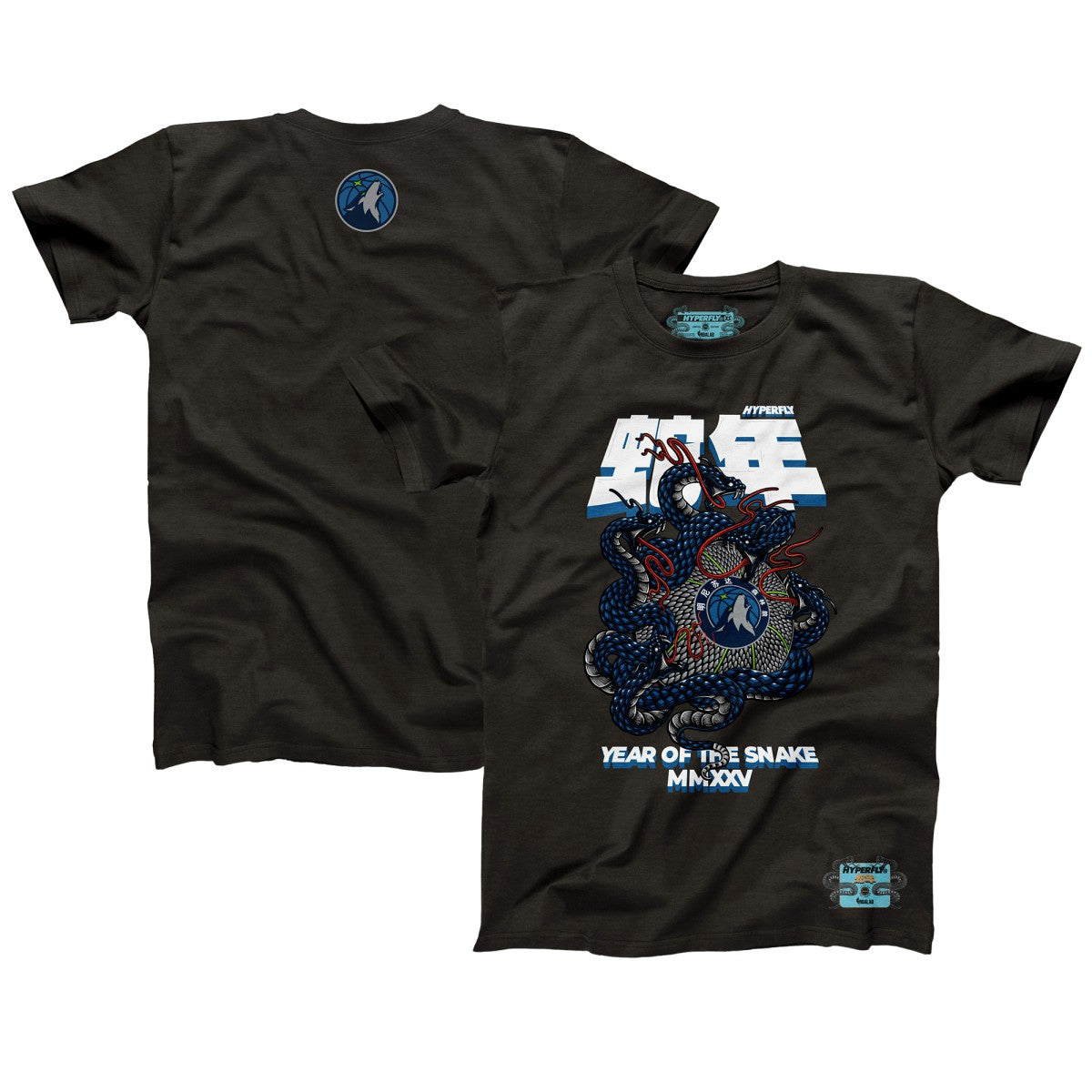 Minnesota Timberwolves NBALab x Hyperfly Unisex Year of the Snake Lunar New Year Collection T-Shirt - Heather Black shop