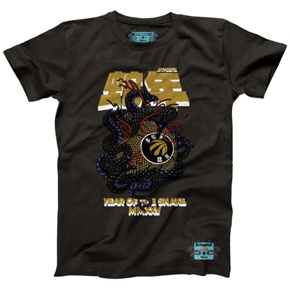 Toronto Raptors NBALab x Hyperfly Unisex Year of the Snake Lunar New Year Collection T-Shirt - Heather Black cheap