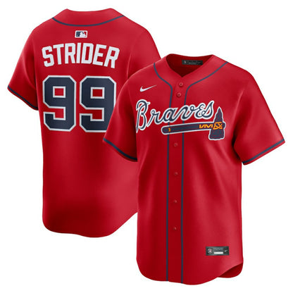 Spencer Strider Atlanta Braves Alternate Limited Player Jersey - Red | Nike